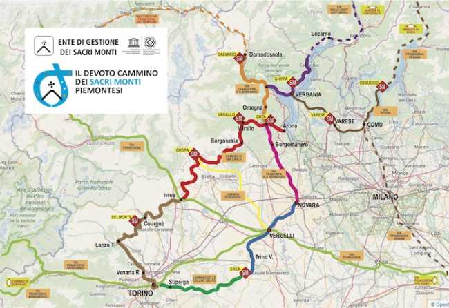 cartina sacri monti