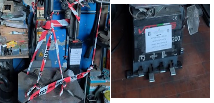 Carrozziere regolare ma gommista abusivo: multa e denuncia