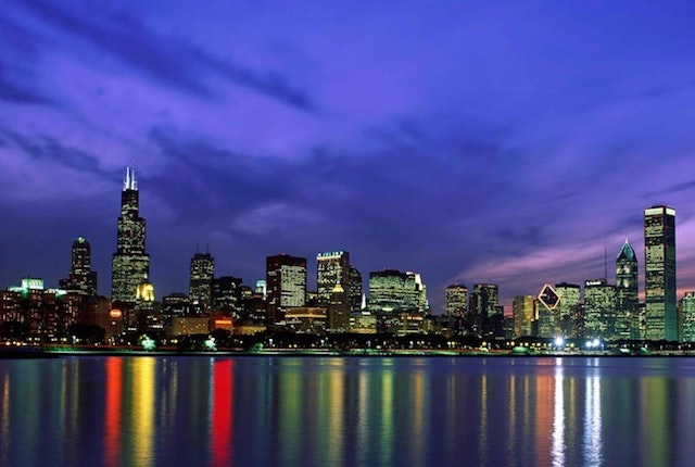 chicago night skyline 2