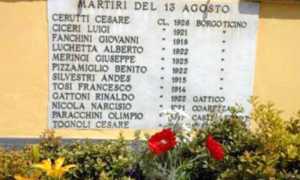Borgo Ticino martiri targa