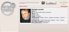 lecchi daniele scomparso